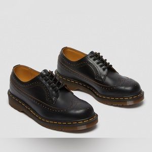 Dr. Martens Black Leather Wingtip Lace Up CasualBrogue Shoes